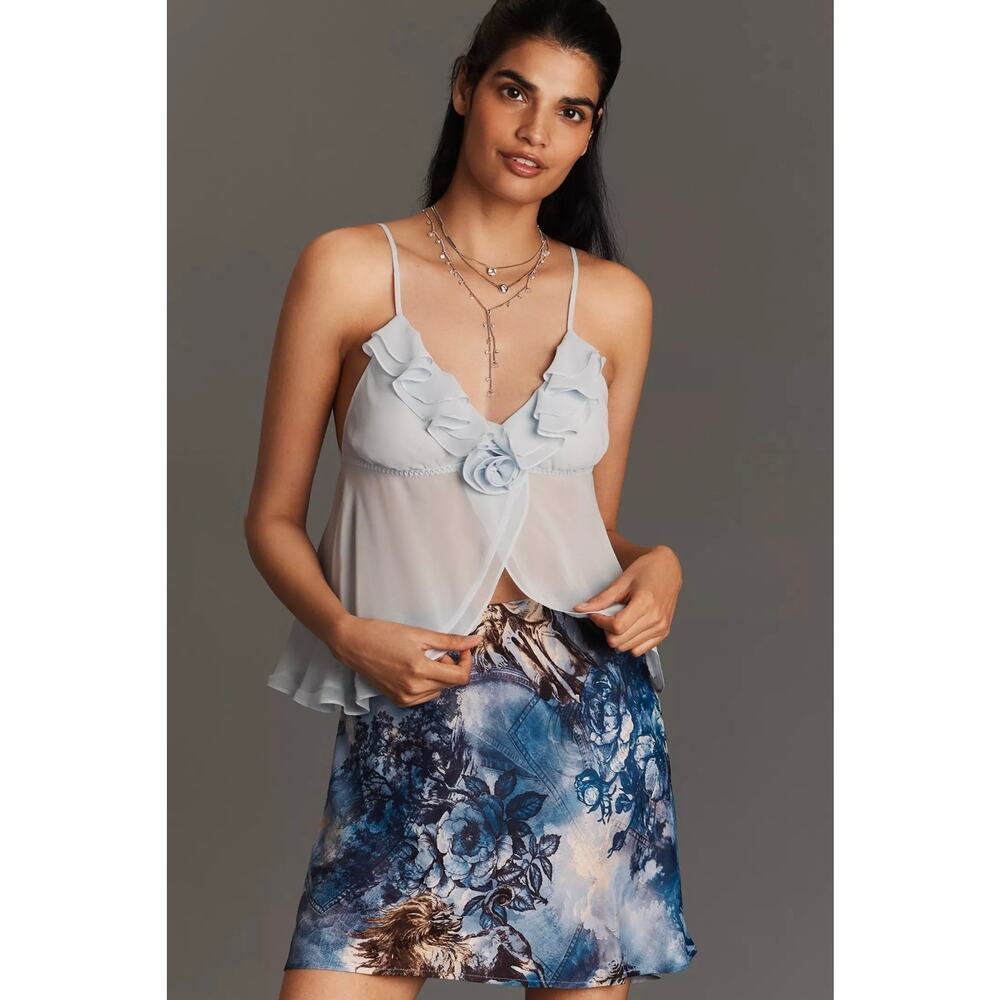 NWT Anthropologie The Tilda Mini Slip Skirt. Size S. Ret. $88